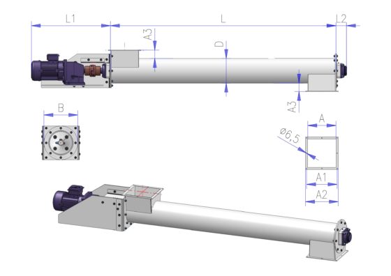 Tubular screw conveyors