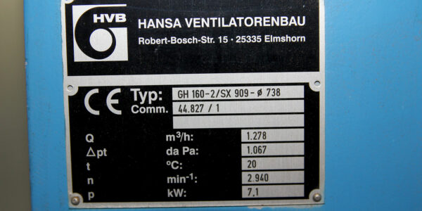 Hansa Conveying fan - used