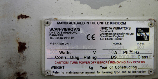 Vibrating conveyor - used