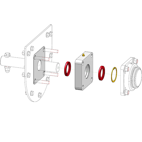 Double sealing ring with grease barrier