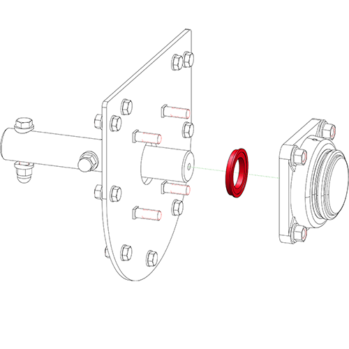 Shaft sealing ring made of PU