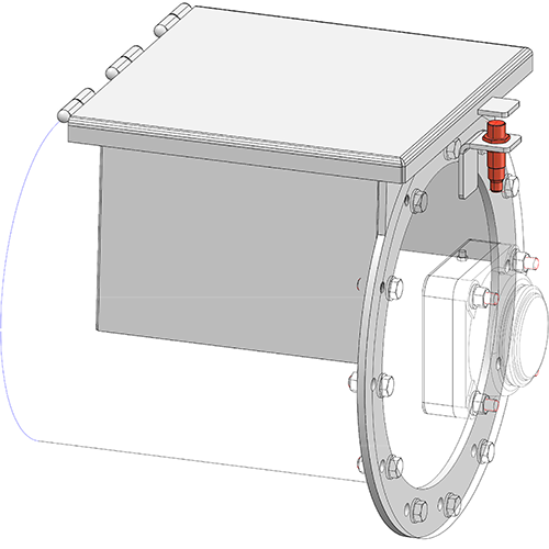 Overflow valve with magnetic safety switch