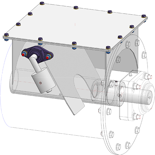 Inside overflow valve with inductive sensor