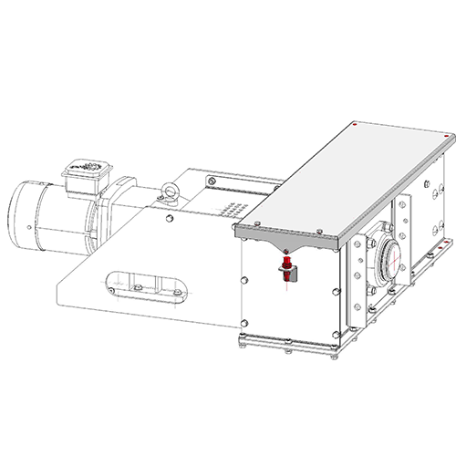 Federbelasteter Deckel für Antriebsstation mit induktivem Sensor