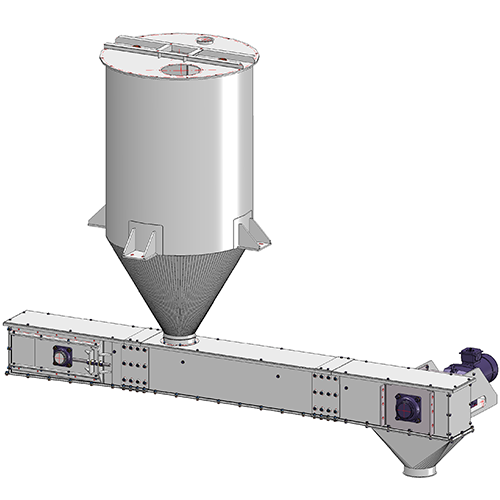 Mit Produktvorlage aus einem Silo